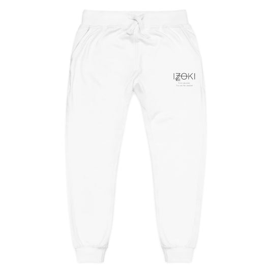Izoki White Fleece Sweatpants