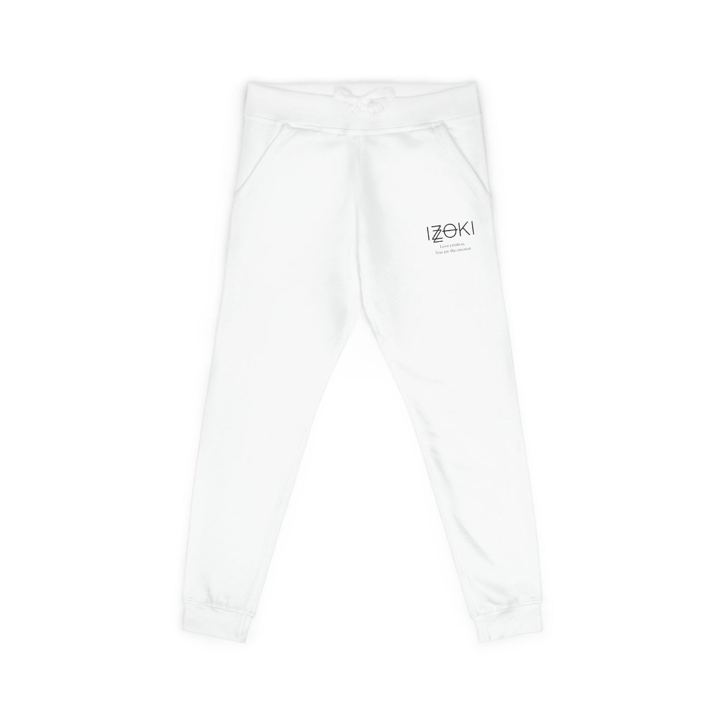 Izoki White Fleece Sweatpants